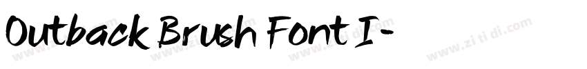Outback Brush Font I字体转换